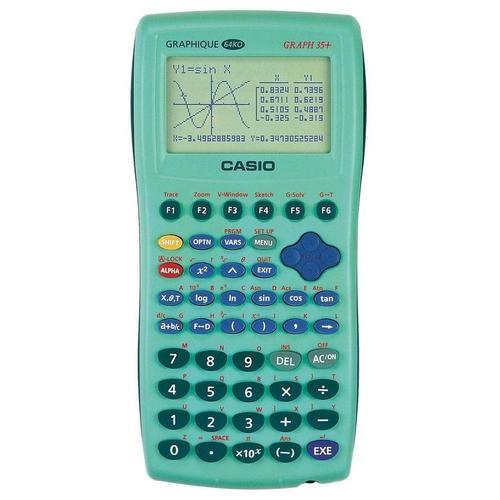 Calculatrice graphique verte Casio Graph 35+ on Productcaster.