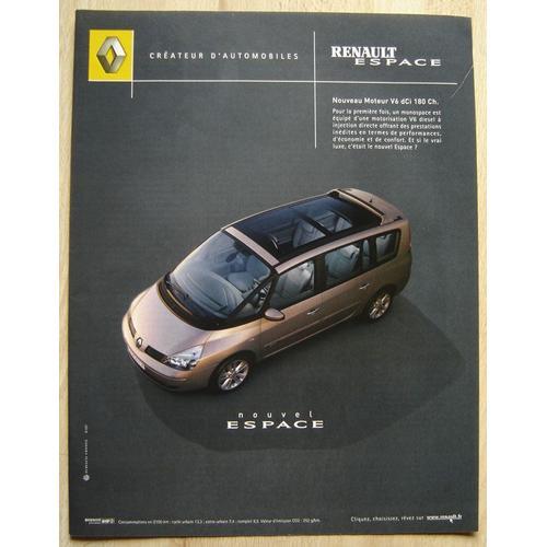 Publicité Papier - Voiture Renault Espace De 2003 on Productcaster.