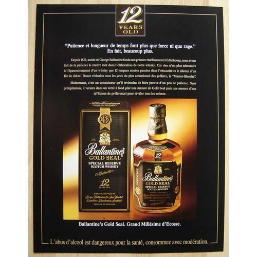 Publicité Papier - Scotch Whisky Ballantime's De 1991 on Productcaster.