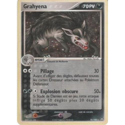 Carte Pokémon "Grahyena" Pv70 Holo 18/108 on Productcaster.