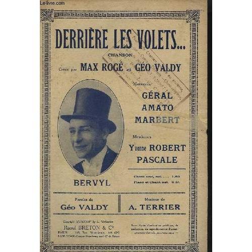 Derriere Les Volets - Chanson. on Productcaster.