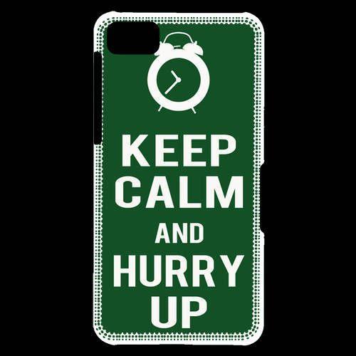 Coque Blackberry Z10 Keep Calm Hurry Up Vert on Productcaster.