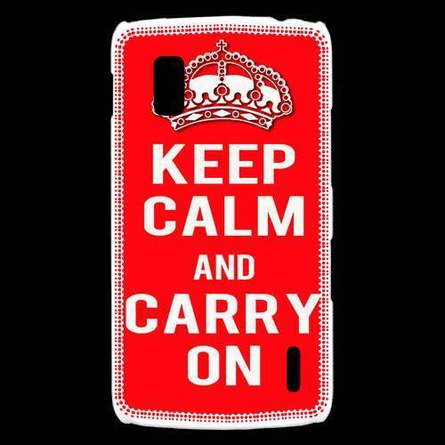 Coque Lg Nexus 4 Keep Calm Carry On Rouge on Productcaster.