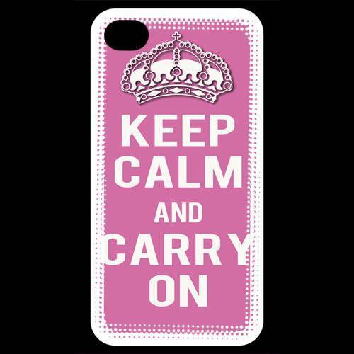 Coque Iphone 4 / Iphone 4s Keep Calm Carry On Rose on Productcaster.