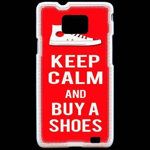 Coque Samsung Galaxy S2 Keep Calm Buy Shoes Rouge on Productcaster.