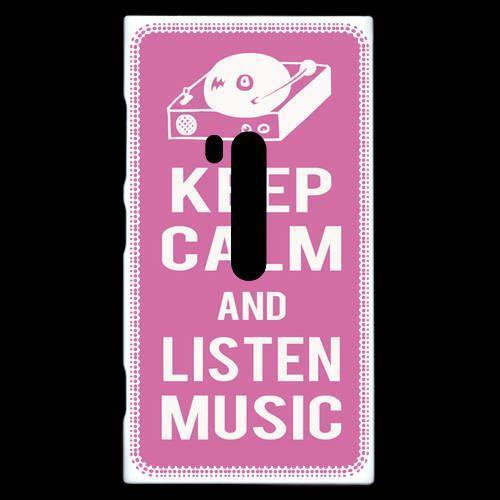 Coque Nokia Lumia 920 Keep Calm Listen Music Rose on Productcaster.