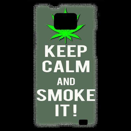 Coque Samsung Galaxy S2 Keep Calm Smoke It Gris on Productcaster.