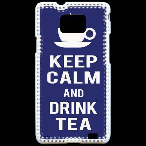 Coque Samsung Galaxy S2 Keep Calm Drink Tea Bleu on Productcaster.