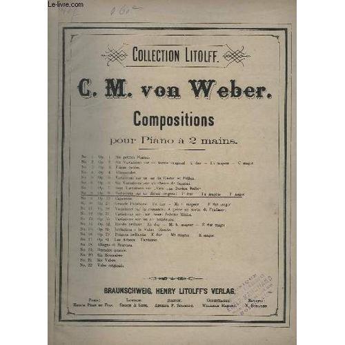 Compositions Pour Piano A 2 Mains - N° 8 : Op.9 : Variations Sur Un... on Productcaster.