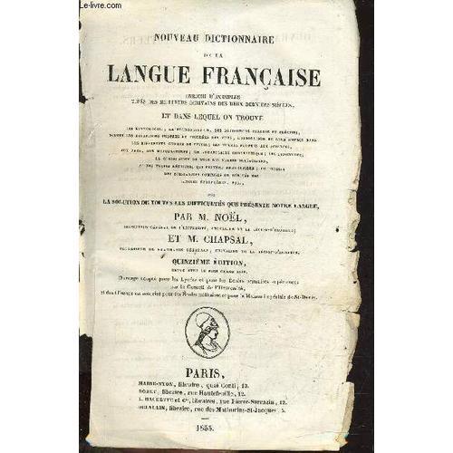 Nouveau Dictionnaire De La Langue Francaise - 15eme Edition. on Productcaster.