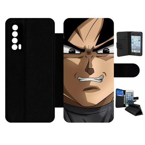 Etui À Rabat Pour Huawei P Smart 2021 - Dbz Black Goku Silent Warri... on Productcaster.