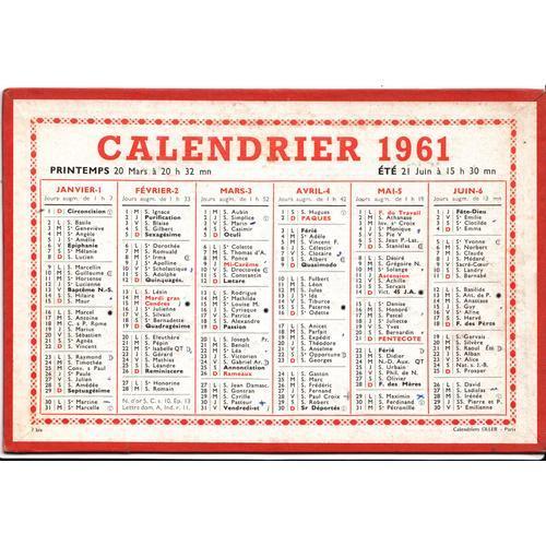 Calendrier 1961 on Productcaster.