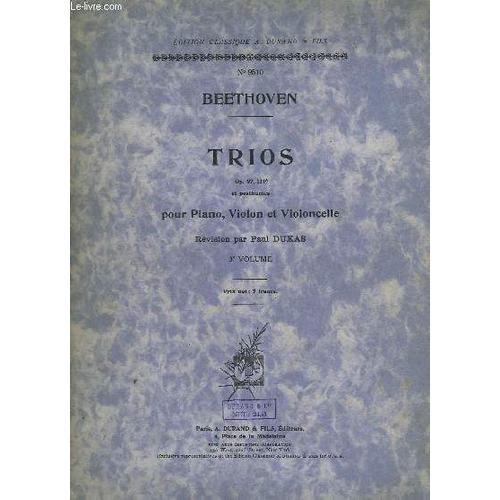 Trios Pour Piano, Violon Et Violoncelle - Volume 3 - N°9510 - Op.97... on Productcaster.