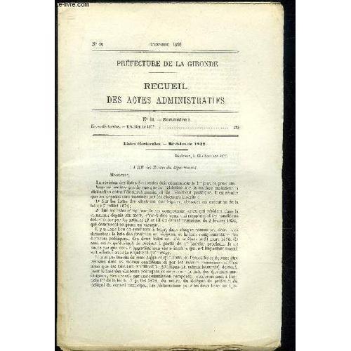 Prefecture De La Gironde Recueil Des Actes Administratifs N° 40 - L... on Productcaster.