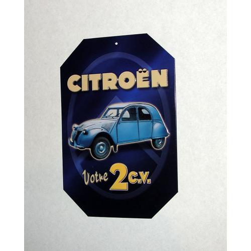 Citroen 2cv Plaque Metal 14 X 10 Cm on Productcaster.