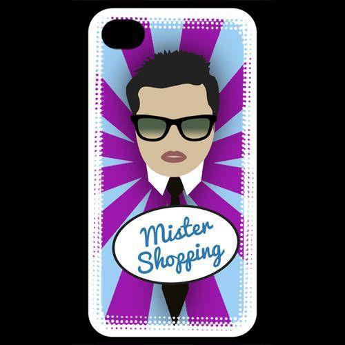 Coque Iphone 4 / Iphone 4s Mister Shopping Brun on Productcaster.