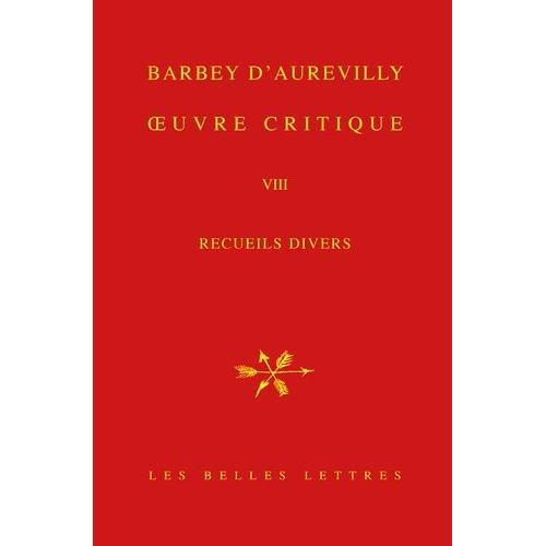 Oeuvre Critique - Tome 8, Recueils Divers on Productcaster.