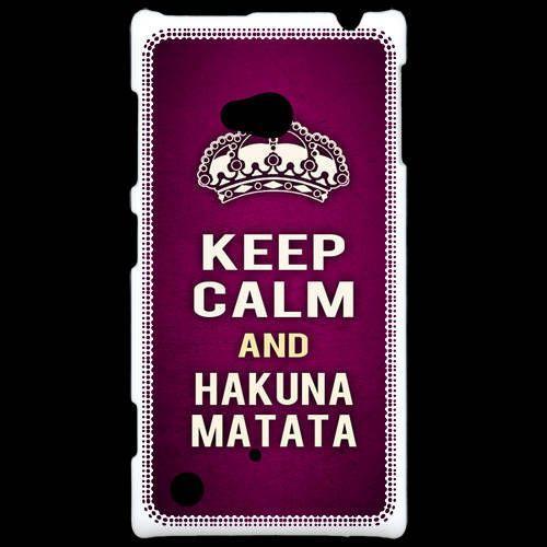 Coque Nokia Lumia 720 Keep Calm And Hakuna Matata Rose on Productcaster.