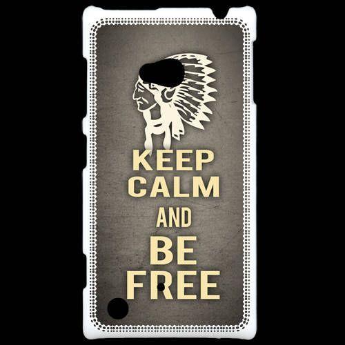 Coque Nokia Lumia 720 Keep Calm And Be Free Gris on Productcaster.