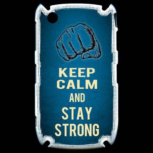 Coque Blackberry 8520 Keep Calm And Stay Strong Bleu on Productcaster.