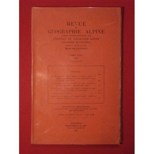 Revue De Géographie Alpne, Tome Xxxv, Fascicule Iv on Productcaster.