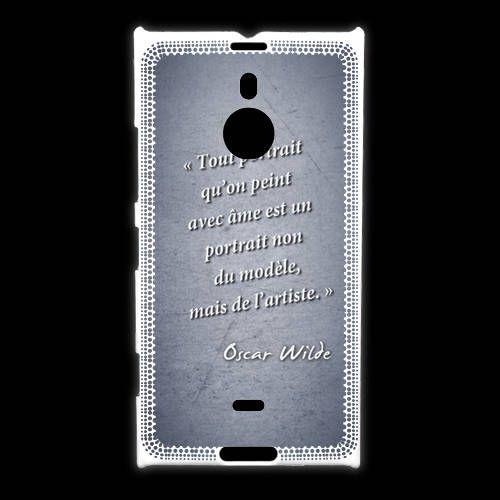 Coque Nokia Lumia 1520 Portrait Ame Bleu Citation Oscar Wilde on Productcaster.