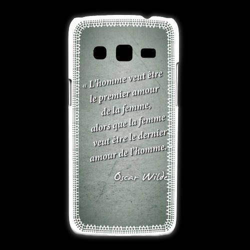 Coque Samsung Galaxy Express2 Homme Veut Vert Citation Oscar Wilde on Productcaster.