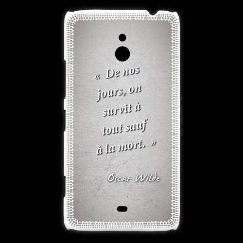 Coque Nokia Lumia 1320 Survie Mort Gris Citation Oscar Wilde on Productcaster.