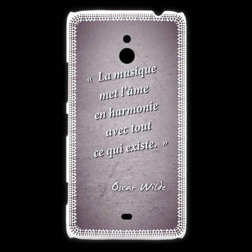 Coque Nokia Lumia 1320 La Musique Violet Citation Oscar Wilde on Productcaster.