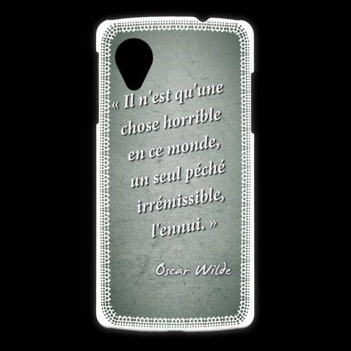 Coque Lg Nexus 5 Horrible Ennui Vert Citation Oscar Wilde on Productcaster.