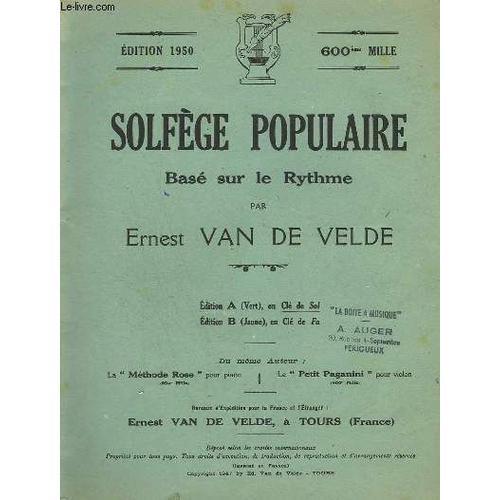 Solfege Populaire Base Sur Le Rythme - En Cle De Sol. on Productcaster.