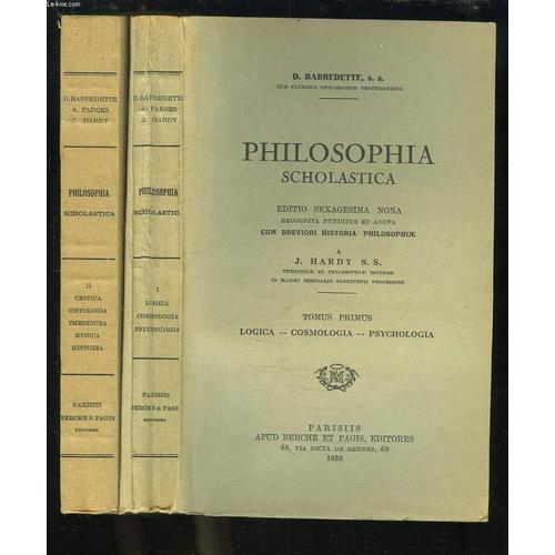 Philosophia Scholastica. Tomes I Et Ii. Tomus I, Logica, Ontologia,... on Productcaster.