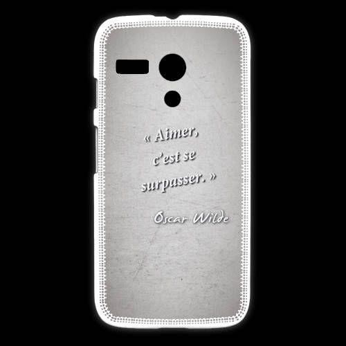 Coque Motorola G Aimer Gris Citation Oscar Wilde on Productcaster.