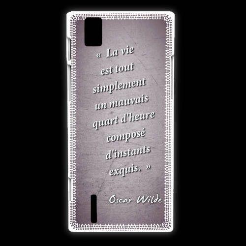 Coque Huawei Ascend P2 Quart D'heure Violet Citation Oscar Wilde on Productcaster.