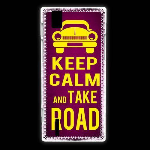 Coque Huawei Ascend P2 Keep Calm And Take O Road 2 Rose on Productcaster.