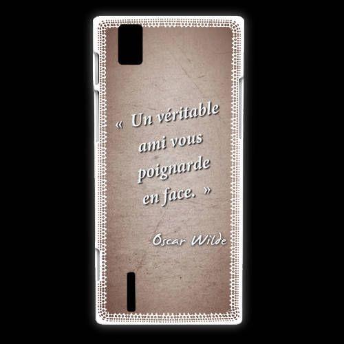 Coque Huawei Ascend P2 Ami Poignardée Rouge Citation Oscar Wilde on Productcaster.