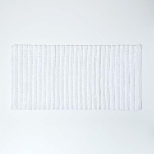 Tapis de bain blanc rayures en relief 100% coton 1500 g/m² - 50 X 1... on Productcaster.