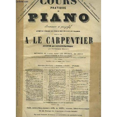 Cours Pratique De Piano - Elementaire Et Progressif Pour Piano. on Productcaster.