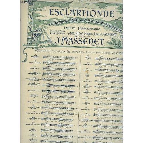 Esclarmonde - Opera Romanesque N°13 : Air Pour Piano Et Chant. on Productcaster.