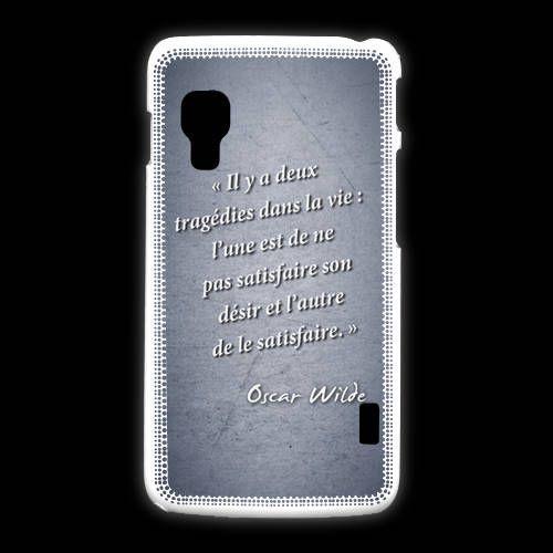 Coque Lg L5 2 Tragédie Bleu Citation Oscar Wilde on Productcaster.