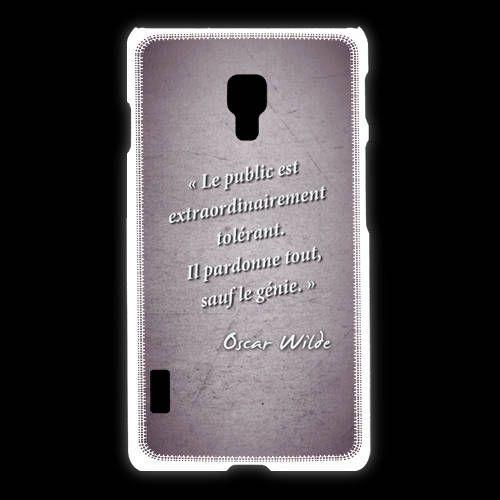 Coque Lg L7 2 Public Génie Violet Citation Oscar Wilde on Productcaster.