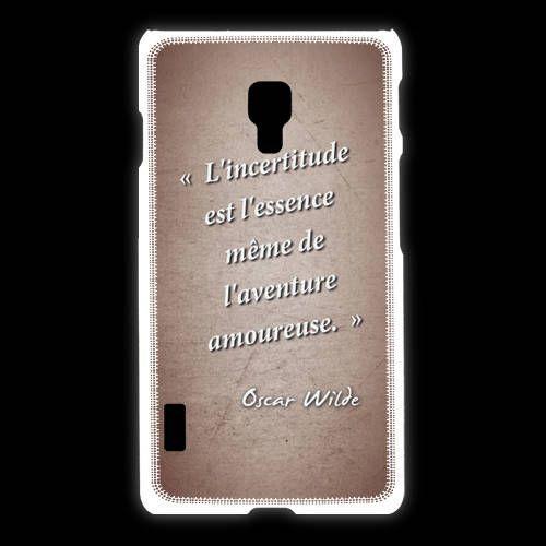 Coque Lg L7 2 Incertitude Rouge Citation Oscar Wilde on Productcaster.