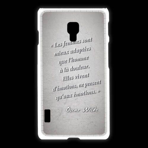 Coque Lg L7 2 Femmes Émotions Gris Citation Oscar Wilde on Productcaster.