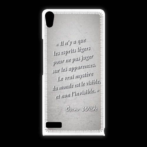 Coque Huawei Ascend P6 Esprits Légers Gris Citation Oscar Wilde on Productcaster.