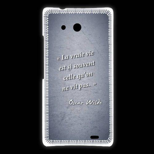 Coque Huawei Ascend Mate Vrai Vie Bleu Citation Oscar Wilde on Productcaster.