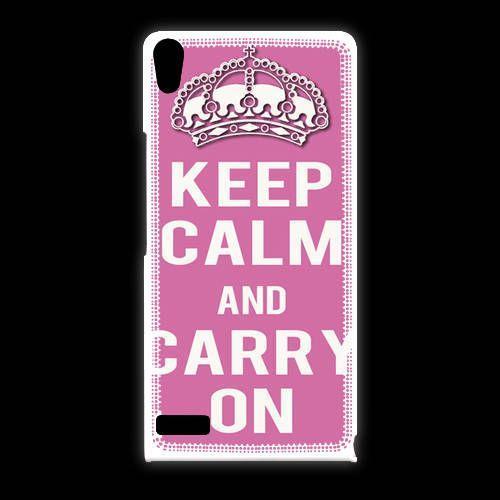 Coque Huawei Ascend P6 Keep Calm And Carry On Rose on Productcaster.