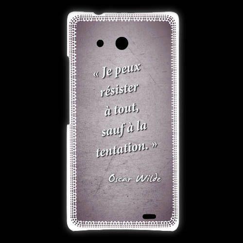 Coque Huawei Ascend Mate Résister Violet Citation Oscar Wilde on Productcaster.