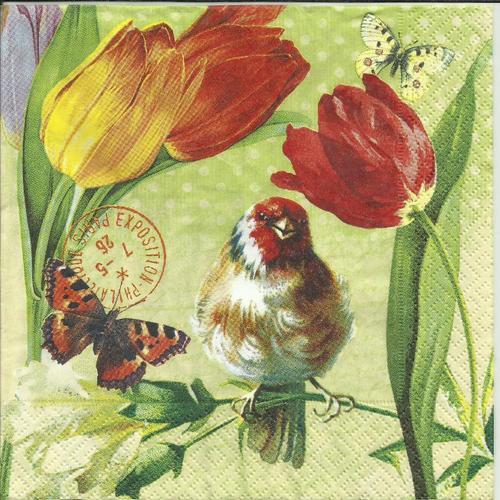 Lot De 2 Serviettes Déco Papier: Vintage Spring on Productcaster.