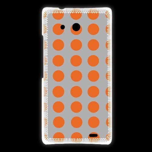 Coque Huawei Ascend Mate Pois Gris & Orange on Productcaster.