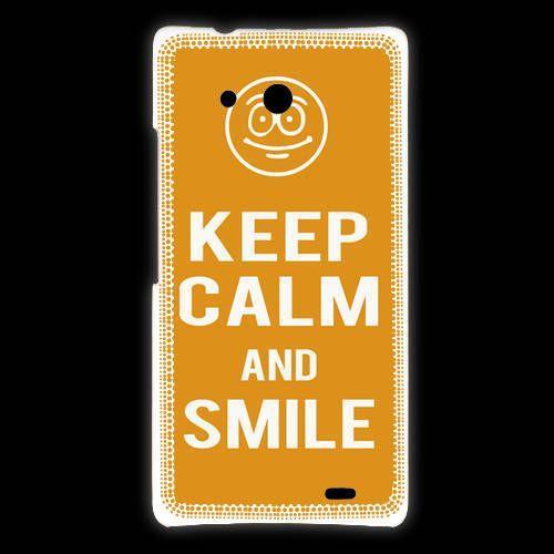 Coque Huawei Ascend Mate Keep Calm Smile Orange on Productcaster.